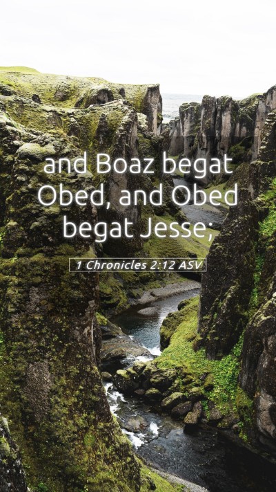 Picture 05 - 1 Chronicles 2:12 ASV Mobile Phone Wallpaper - and Boaz begat Obed, and Obed begat - Mobile Bible Verse Wallpaper