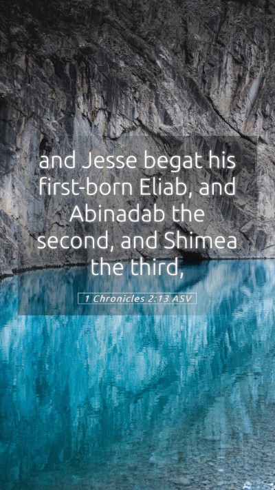 Picture 05 - 1 Chronicles 2:13 ASV Mobile Phone Wallpaper - and Jesse begat his first-born Eliab, and - Mobile Bible Verse Wallpaper
