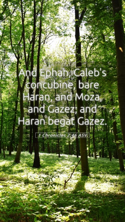 Picture 05 - 1 Chronicles 2:46 ASV Mobile Phone Wallpaper - And Ephah, Caleb's concubine, bare Haran, and - Mobile Bible Verse Wallpaper