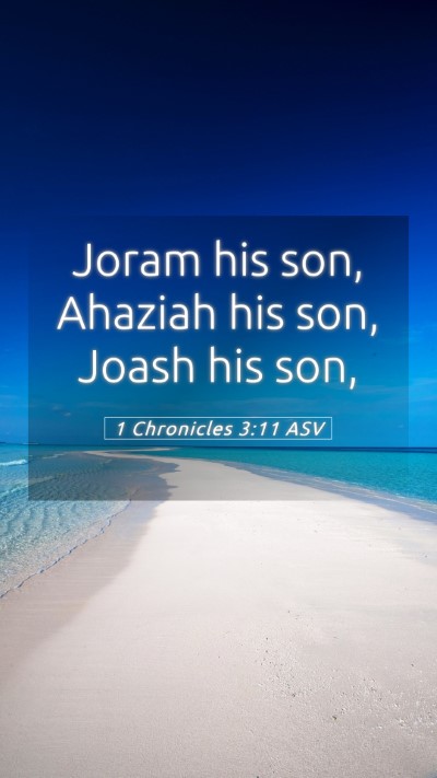 Picture 05 - 1 Chronicles 3:11 ASV Mobile Phone Wallpaper - Joram his son, Ahaziah his son, Joash his - Mobile Bible Verse Wallpaper