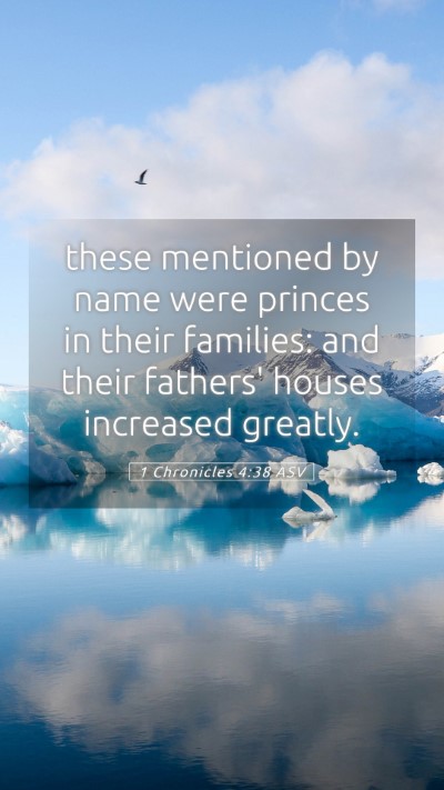 Picture 05 - 1 Chronicles 4:38 ASV Mobile Phone Wallpaper - these mentioned by name were princes in their - Mobile Bible Verse Wallpaper