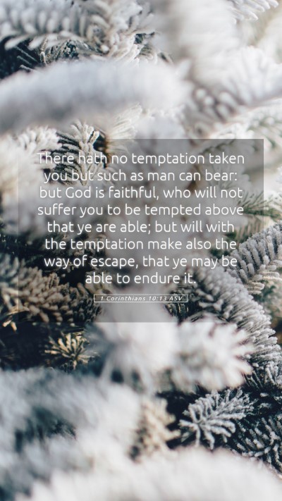 Picture 05 - 1 Corinthians 10:13 ASV Mobile Phone Wallpaper - There hath no temptation taken you but such as - Mobile Bible Verse Wallpaper