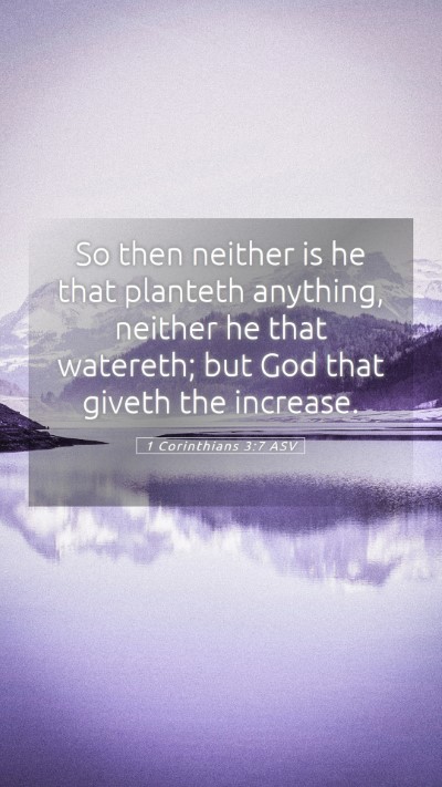 Picture 05 - 1 Corinthians 3:7 ASV Mobile Phone Wallpaper - So then neither is he that planteth anything, - Mobile Bible Verse Wallpaper