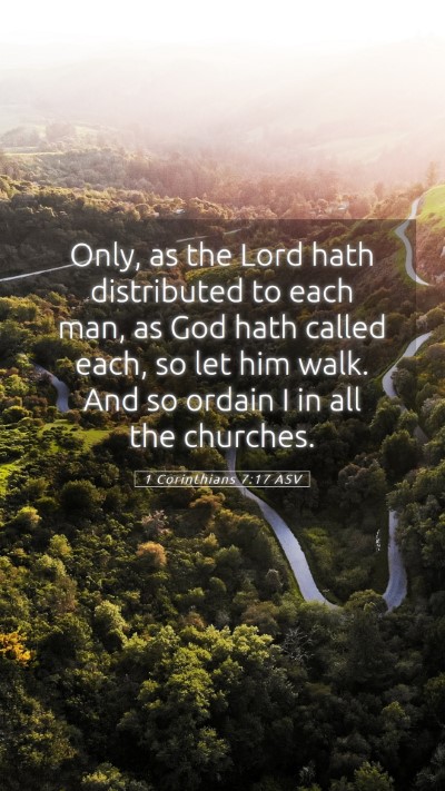 Picture 05 - 1 Corinthians 7:17 ASV Mobile Phone Wallpaper - Only, as the Lord hath distributed to each man, - Mobile Bible Verse Wallpaper