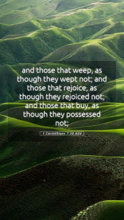 Picture 05 - 1 Corinthians 7:30 ASV Mobile Phone Wallpaper - and those that weep, as though they wept not; and - Mobile Bible Verse Wallpaper
