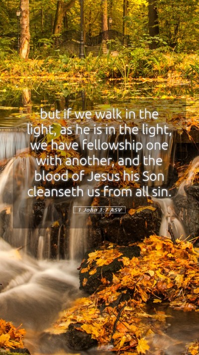 Picture 05 - 1 John 1:7 ASV Mobile Phone Wallpaper - but if we walk in the light, as he is in the - Mobile Bible Verse Wallpaper