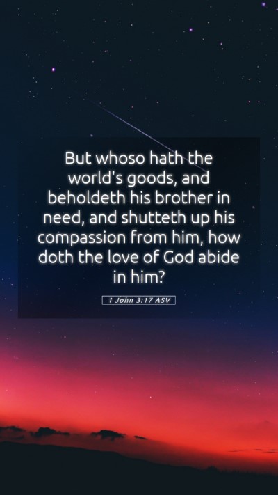 Picture 05 - 1 John 3:17 ASV Mobile Phone Wallpaper - But whoso hath the world's goods, and beholdeth - Mobile Bible Verse Wallpaper