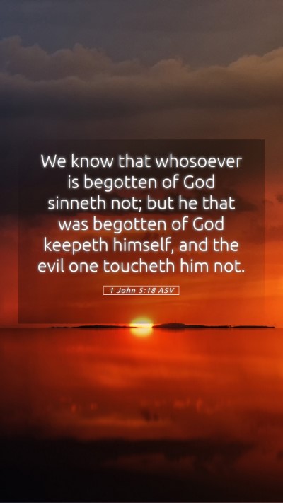 Picture 05 - 1 John 5:18 ASV Mobile Phone Wallpaper - We know that whosoever is begotten of God sinneth - Mobile Bible Verse Wallpaper