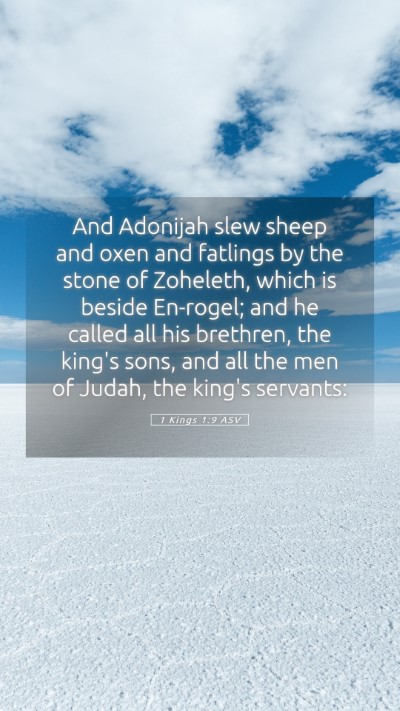 Picture 05 - 1 Kings 1:9 ASV Mobile Phone Wallpaper - And Adonijah slew sheep and oxen and fatlings by - Mobile Bible Verse Wallpaper