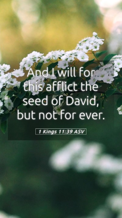 Picture 05 - 1 Kings 11:39 ASV Mobile Phone Wallpaper - And I will for this afflict the seed of David, - Mobile Bible Verse Wallpaper