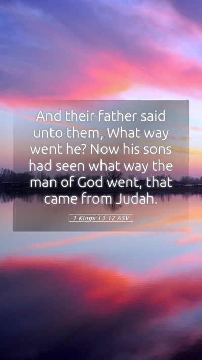 Picture 05 - 1 Kings 13:12 ASV Mobile Phone Wallpaper - And their father said unto them, What way went - Mobile Bible Verse Wallpaper
