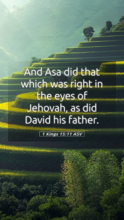 Picture 05 - 1 Kings 15:11 ASV Mobile Phone Wallpaper - And Asa did that which was right in the eyes of - Mobile Bible Verse Wallpaper