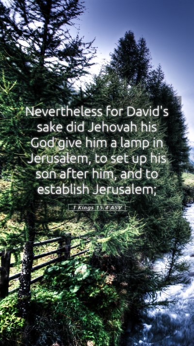 Picture 05 - 1 Kings 15:4 ASV Mobile Phone Wallpaper - Nevertheless for David's sake did Jehovah his God - Mobile Bible Verse Wallpaper