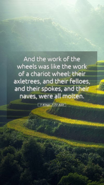 Picture 05 - 1 Kings 7:33 ASV Mobile Phone Wallpaper - And the work of the wheels was like the work of a - Mobile Bible Verse Wallpaper