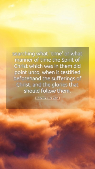 Picture 05 - 1 Peter 1:11 ASV Mobile Phone Wallpaper - searching what `time' or what manner of time the - Mobile Bible Verse Wallpaper
