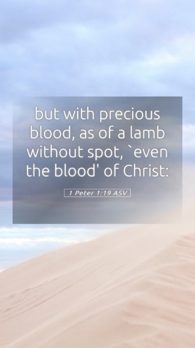 Picture 05 - 1 Peter 1:19 ASV Mobile Phone Wallpaper - but with precious blood, as of a lamb without - Mobile Bible Verse Wallpaper