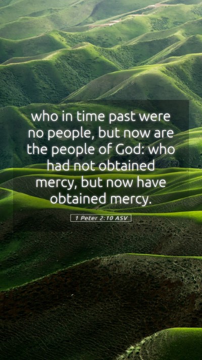 Picture 05 - 1 Peter 2:10 ASV Mobile Phone Wallpaper - who in time past were no people, but now are the - Mobile Bible Verse Wallpaper