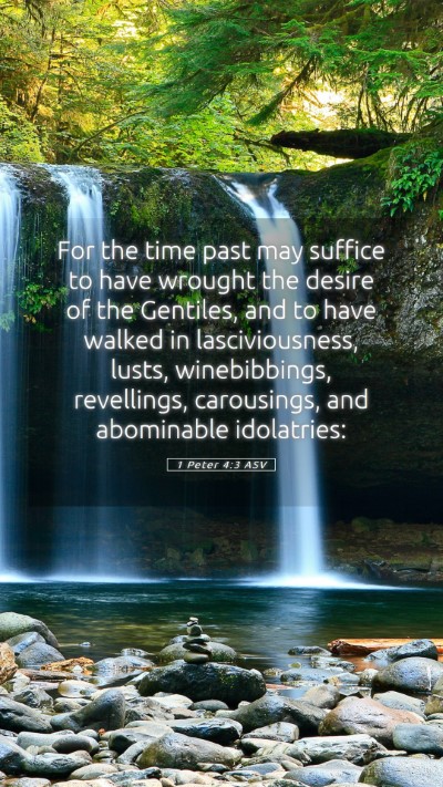 Picture 05 - 1 Peter 4:3 ASV Mobile Phone Wallpaper - For the time past may suffice to have wrought the - Mobile Bible Verse Wallpaper