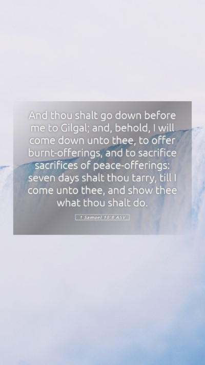 Picture 05 - 1 Samuel 10:8 ASV Mobile Phone Wallpaper - And thou shalt go down before me to Gilgal; and, - Mobile Bible Verse Wallpaper