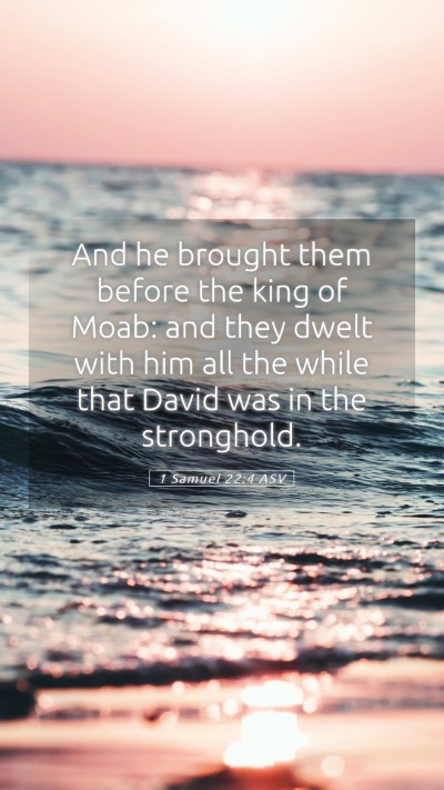 Picture 05 - 1 Samuel 22:4 ASV Mobile Phone Wallpaper - And he brought them before the king of Moab: and - Mobile Bible Verse Wallpaper