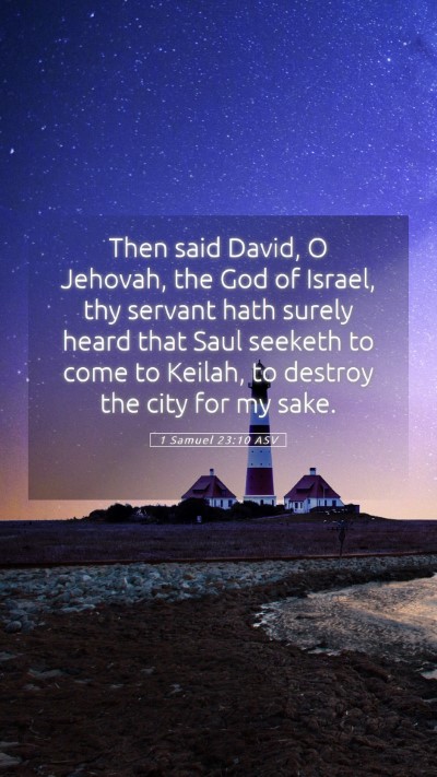 Picture 05 - 1 Samuel 23:10 ASV Mobile Phone Wallpaper - Then said David, O Jehovah, the God of Israel, - Mobile Bible Verse Wallpaper