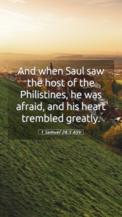 Picture 05 - 1 Samuel 28:5 ASV Mobile Phone Wallpaper - And when Saul saw the host of the Philistines, he - Mobile Bible Verse Wallpaper