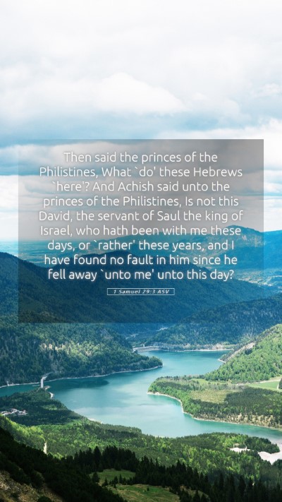 Picture 05 - 1 Samuel 29:3 ASV Mobile Phone Wallpaper - Then said the princes of the Philistines, What - Mobile Bible Verse Wallpaper