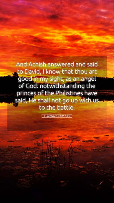 Picture 05 - 1 Samuel 29:9 ASV Mobile Phone Wallpaper - And Achish answered and said to David, I know - Mobile Bible Verse Wallpaper
