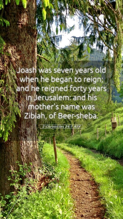Picture 05 - 2 Chronicles 24:1 ASV Mobile Phone Wallpaper - Joash was seven years old when he began to reign; - Mobile Bible Verse Wallpaper