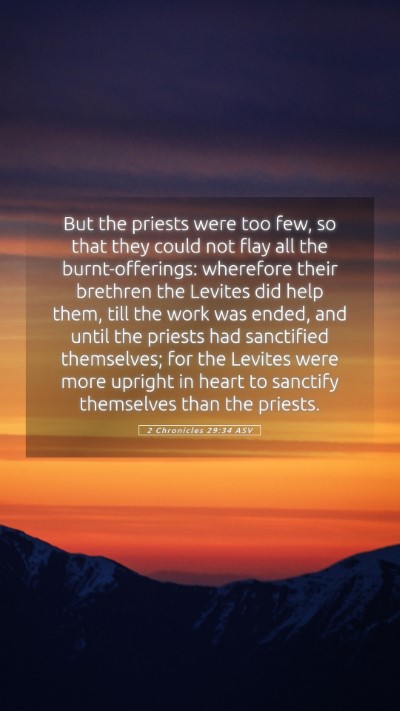 Picture 05 - 2 Chronicles 29:34 ASV Mobile Phone Wallpaper - But the priests were too few, so that they could - Mobile Bible Verse Wallpaper