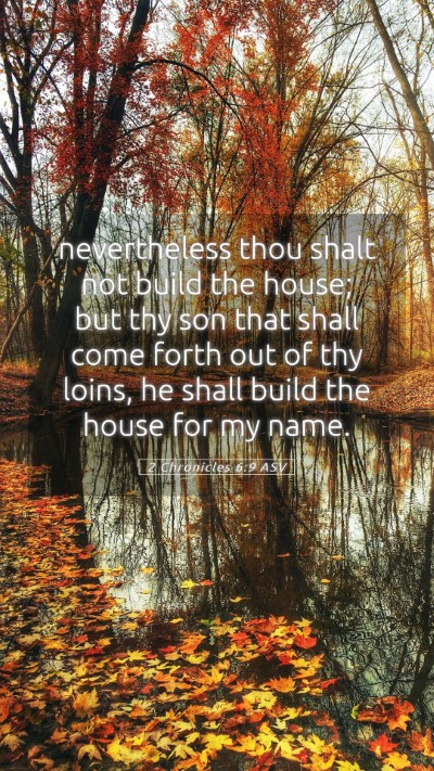 Picture 05 - 2 Chronicles 6:9 ASV Mobile Phone Wallpaper - nevertheless thou shalt not build the house; but - Mobile Bible Verse Wallpaper