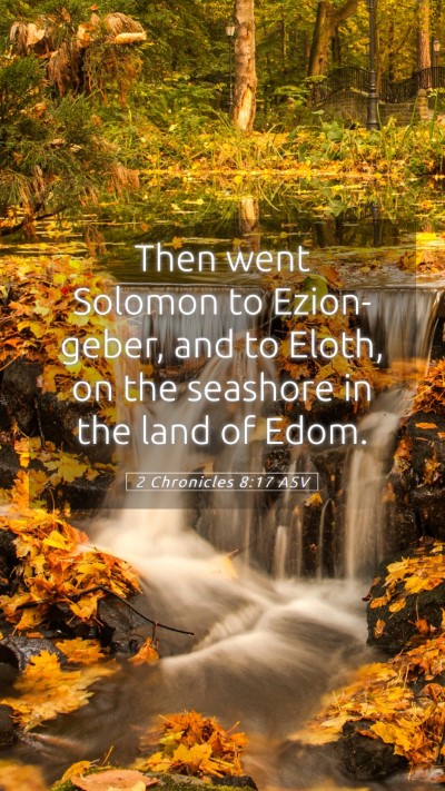 Picture 05 - 2 Chronicles 8:17 ASV Mobile Phone Wallpaper - Then went Solomon to Ezion-geber, and to Eloth, - Mobile Bible Verse Wallpaper