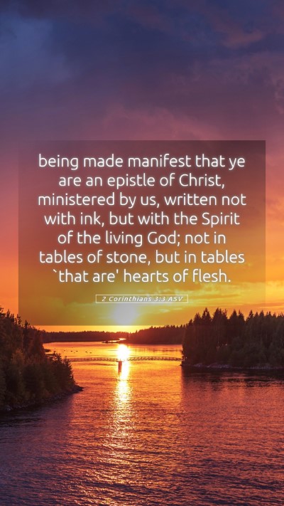 Picture 05 - 2 Corinthians 3:3 ASV Mobile Phone Wallpaper - being made manifest that ye are an epistle of - Mobile Bible Verse Wallpaper