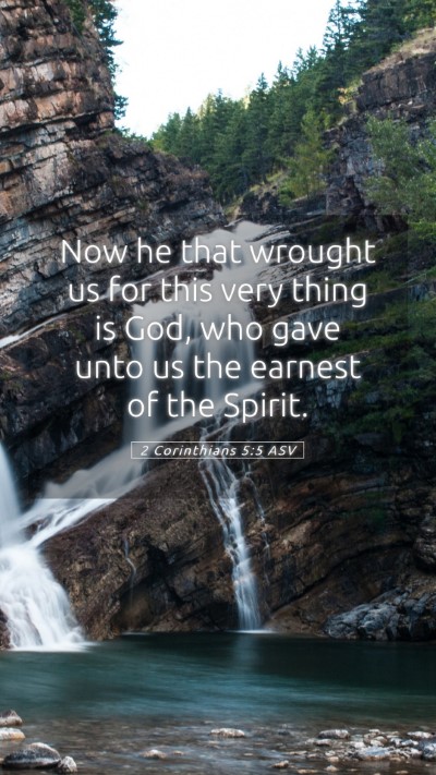 Picture 05 - 2 Corinthians 5:5 ASV Mobile Phone Wallpaper - Now he that wrought us for this very thing is - Mobile Bible Verse Wallpaper