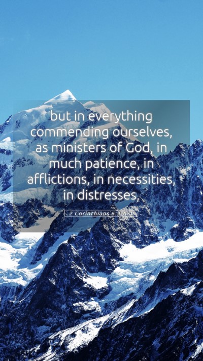 Picture 05 - 2 Corinthians 6:4 ASV Mobile Phone Wallpaper - but in everything commending ourselves, as - Mobile Bible Verse Wallpaper