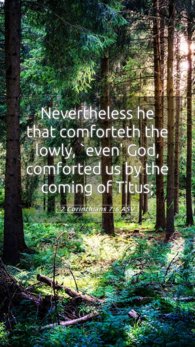 Picture 05 - 2 Corinthians 7:6 ASV Mobile Phone Wallpaper - Nevertheless he that comforteth the lowly, `even' - Mobile Bible Verse Wallpaper