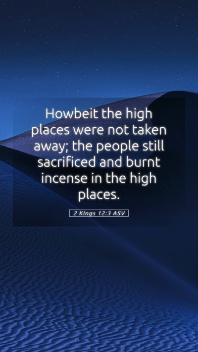 Picture 05 - 2 Kings 12:3 ASV Mobile Phone Wallpaper - Howbeit the high places were not taken away; the - Mobile Bible Verse Wallpaper