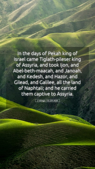 Picture 05 - 2 Kings 15:29 ASV Mobile Phone Wallpaper - In the days of Pekah king of Israel came - Mobile Bible Verse Wallpaper