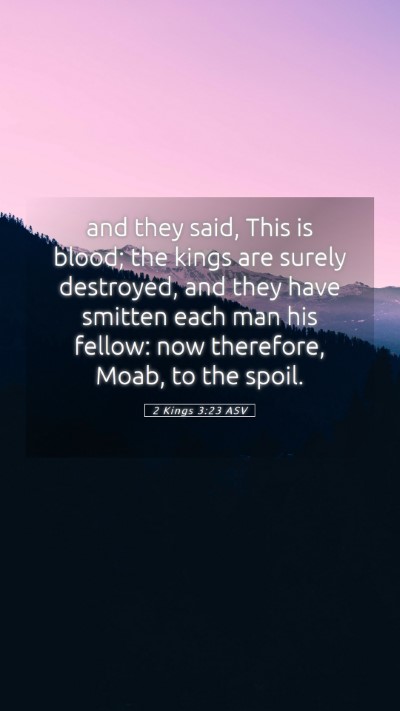 Picture 05 - 2 Kings 3:23 ASV Mobile Phone Wallpaper - and they said, This is blood; the kings are - Mobile Bible Verse Wallpaper