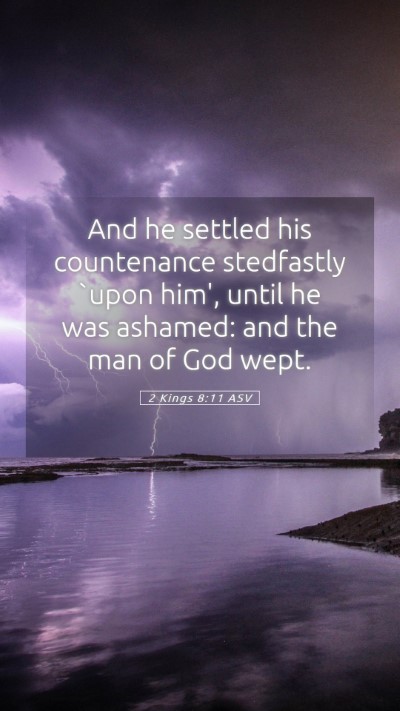 Picture 05 - 2 Kings 8:11 ASV Mobile Phone Wallpaper - And he settled his countenance stedfastly `upon - Mobile Bible Verse Wallpaper