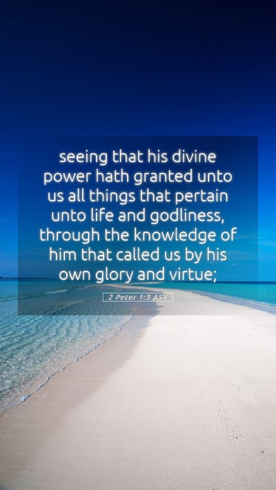 Picture 05 - 2 Peter 1:3 ASV Mobile Phone Wallpaper - seeing that his divine power hath granted unto us - Mobile Bible Verse Wallpaper