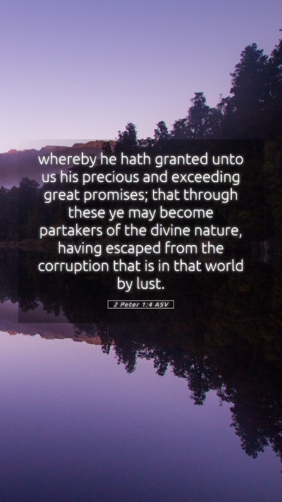 Picture 05 - 2 Peter 1:4 ASV Mobile Phone Wallpaper - whereby he hath granted unto us his precious and - Mobile Bible Verse Wallpaper