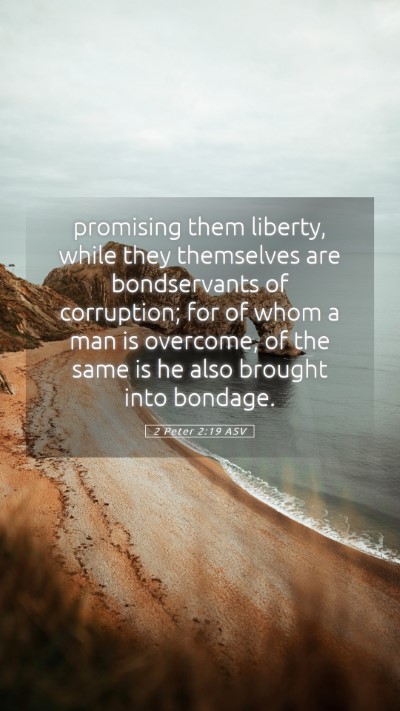 Picture 05 - 2 Peter 2:19 ASV Mobile Phone Wallpaper - promising them liberty, while they themselves are - Mobile Bible Verse Wallpaper