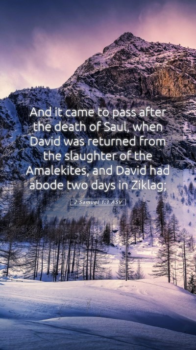 Picture 05 - 2 Samuel 1:1 ASV Mobile Phone Wallpaper - And it came to pass after the death of Saul, when - Mobile Bible Verse Wallpaper