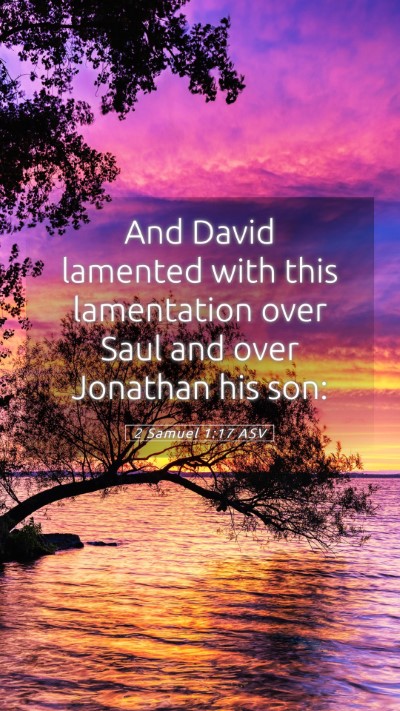 Picture 05 - 2 Samuel 1:17 ASV Mobile Phone Wallpaper - And David lamented with this lamentation over - Mobile Bible Verse Wallpaper