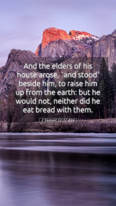 Picture 05 - 2 Samuel 12:17 ASV Mobile Phone Wallpaper - And the elders of his house arose, `and stood' - Mobile Bible Verse Wallpaper