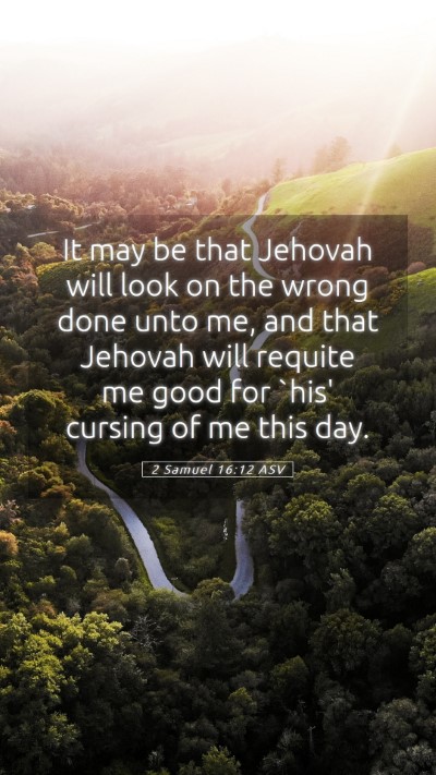 Picture 05 - 2 Samuel 16:12 ASV Mobile Phone Wallpaper - It may be that Jehovah will look on the wrong - Mobile Bible Verse Wallpaper