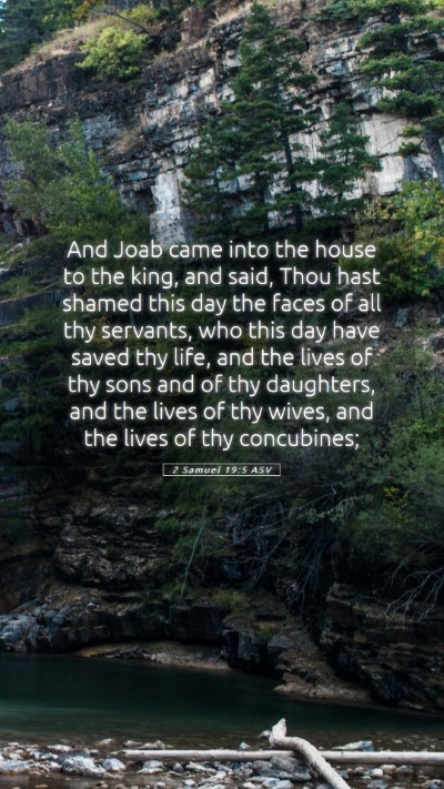 Picture 05 - 2 Samuel 19:5 ASV Mobile Phone Wallpaper - And Joab came into the house to the king, and - Mobile Bible Verse Wallpaper