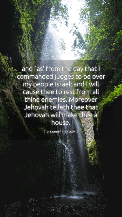 Picture 05 - 2 Samuel 7:11 ASV Mobile Phone Wallpaper - and `as' from the day that I commanded judges to - Mobile Bible Verse Wallpaper