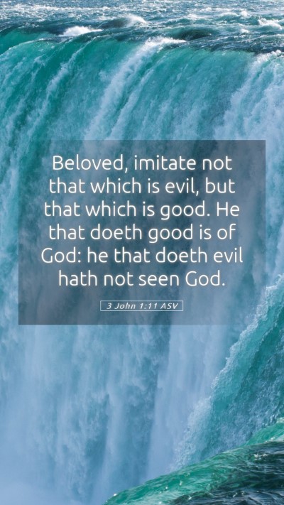 Picture 05 - 3 John 1:11 ASV Mobile Phone Wallpaper - Beloved, imitate not that which is evil, but that - Mobile Bible Verse Wallpaper
